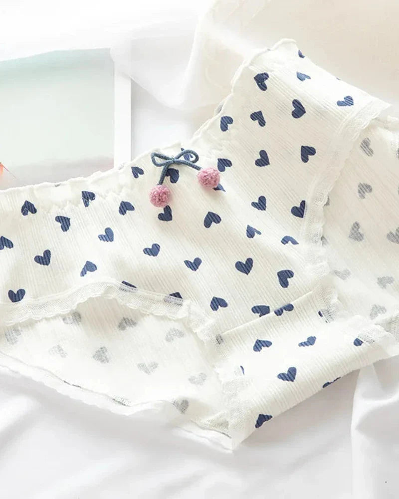 Culotte rayée avec un nœud décoratif