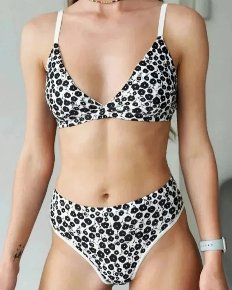 Ensemble de lingerie confortable à fleurs