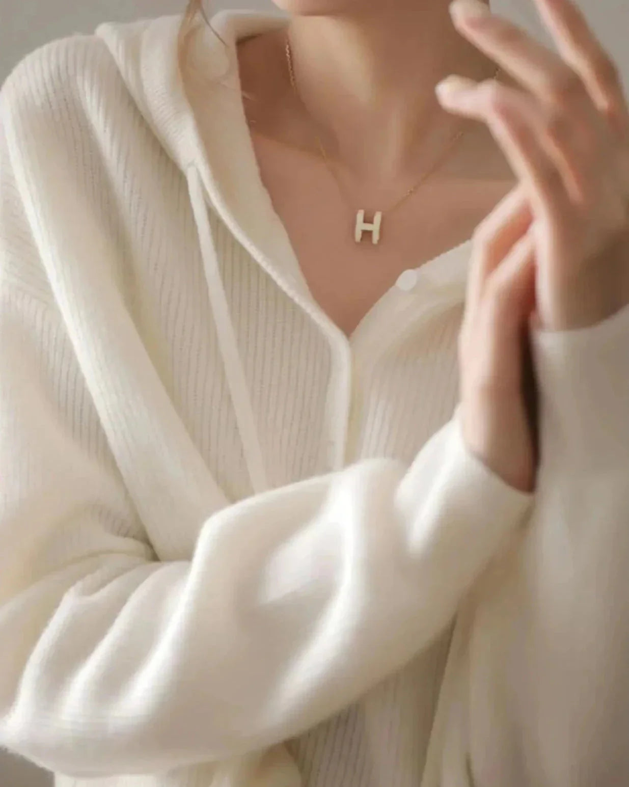 Sweat à capuche en tricot doux
