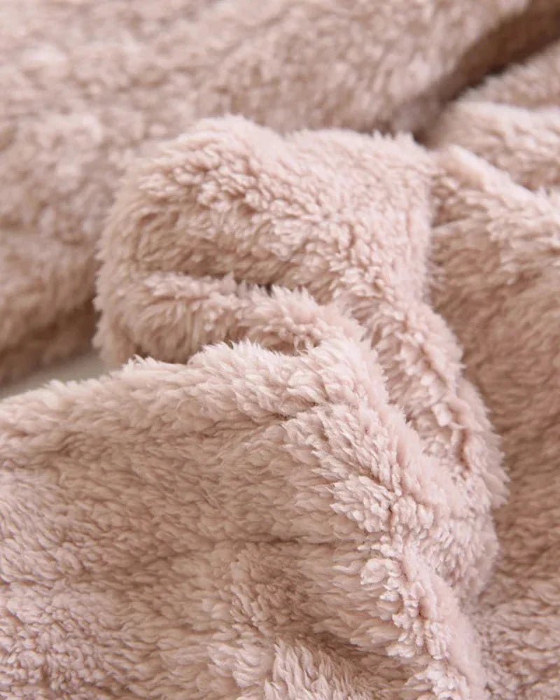 Pantalons doux et pelucheux à jambes longues
