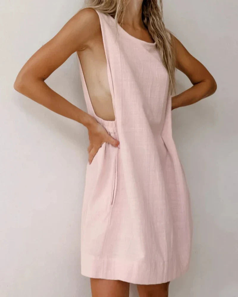 Chemise de nuit en coton ample à bretelles