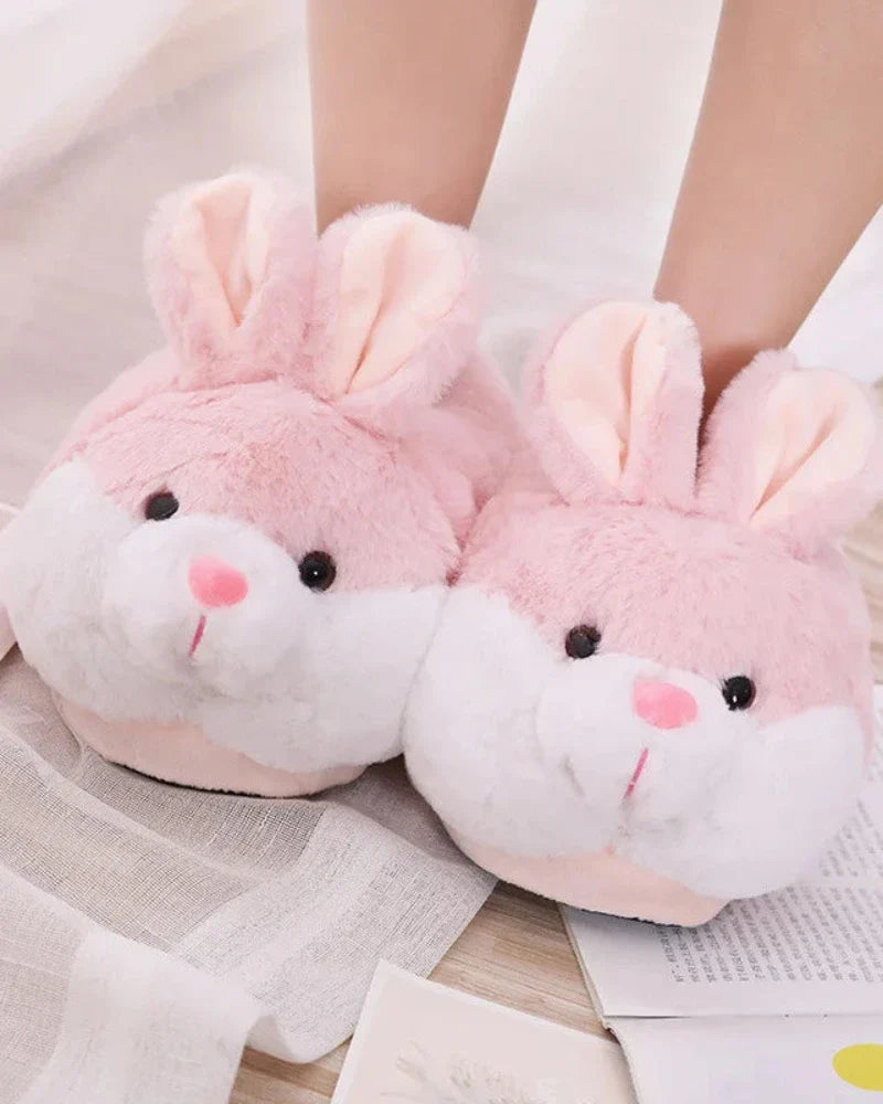 Chaussons en peluche lapins
