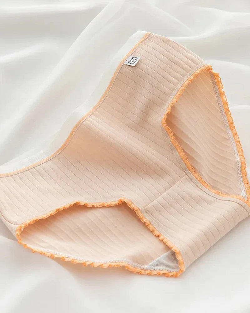 Culotte en dentelle à volants côtelés