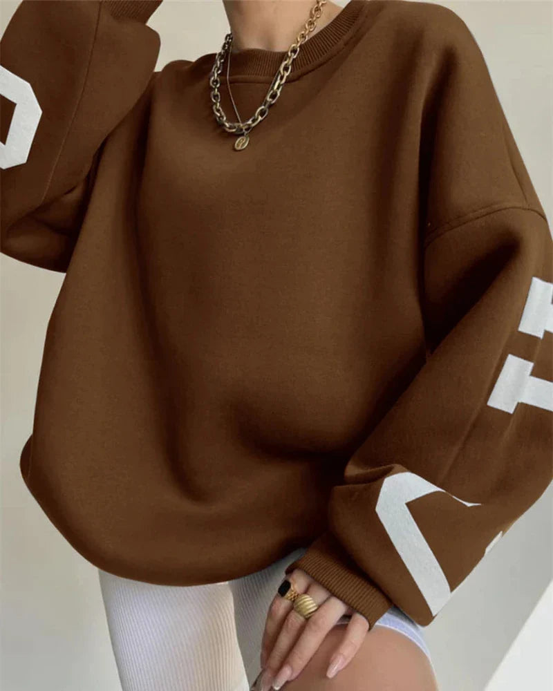 Sweat-shirt oversize à col rond