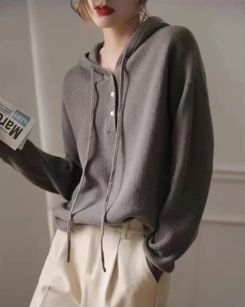 Sweat à capuche en tricot doux