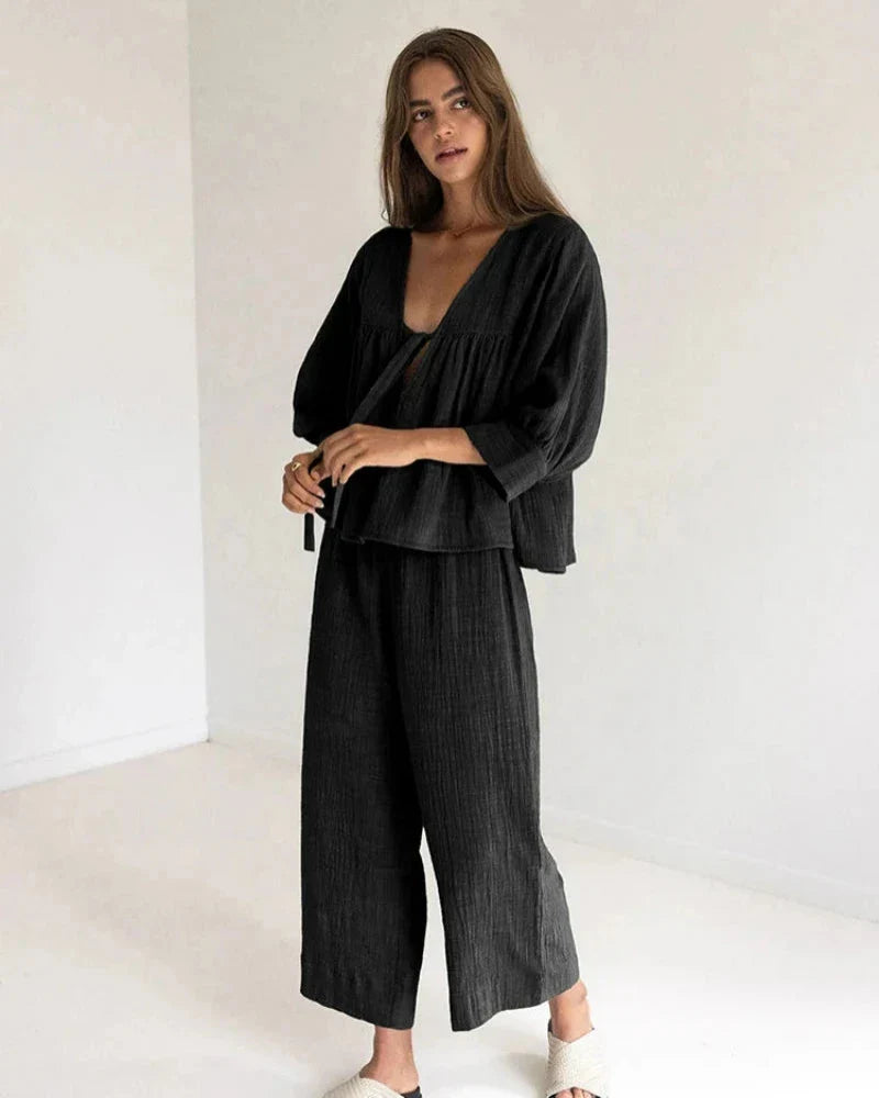 Ensemble long en mousseline pour la maison