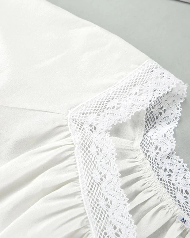 Chemise de nuit simple à manches courtes