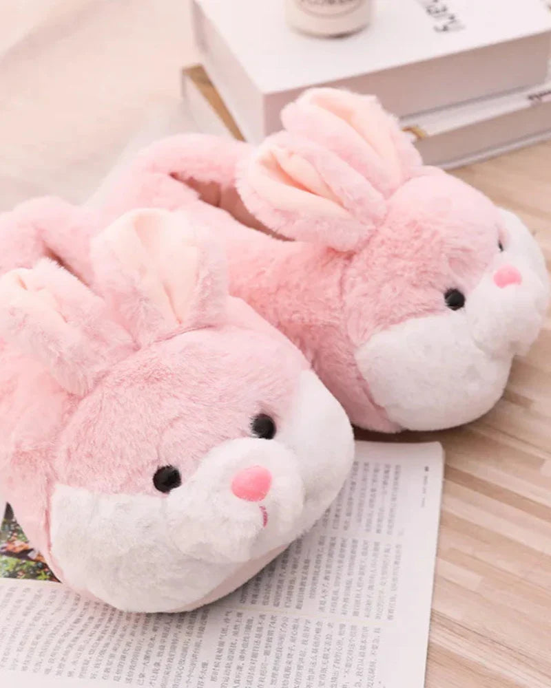 Chaussons en peluche lapins