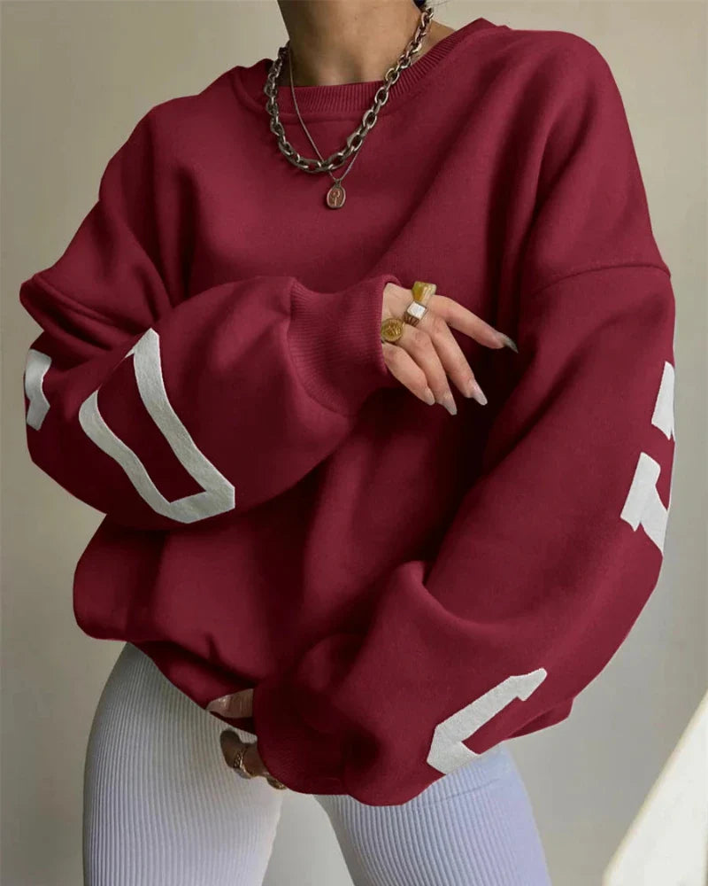 Sweat-shirt oversize à col rond