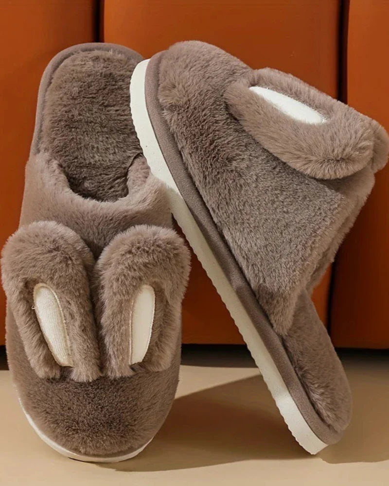 Chaussons moelleux avec oreilles