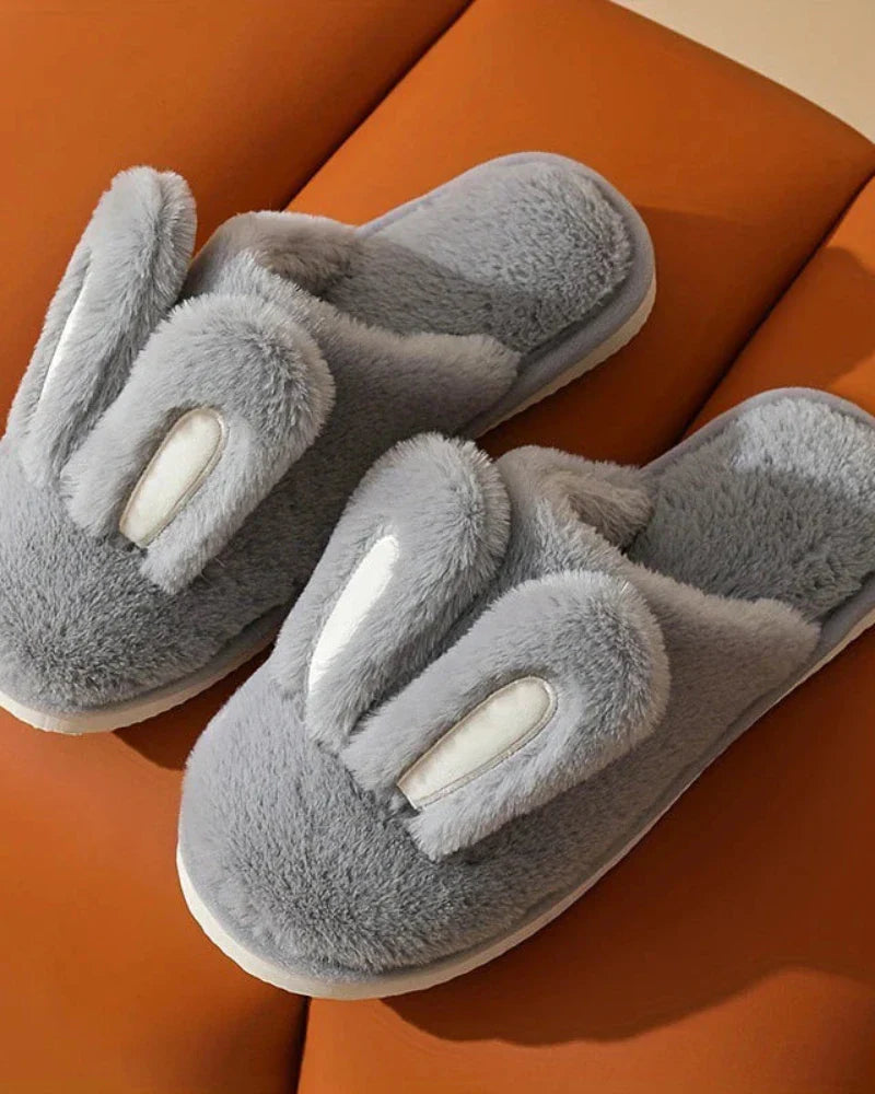 Chaussons moelleux avec oreilles