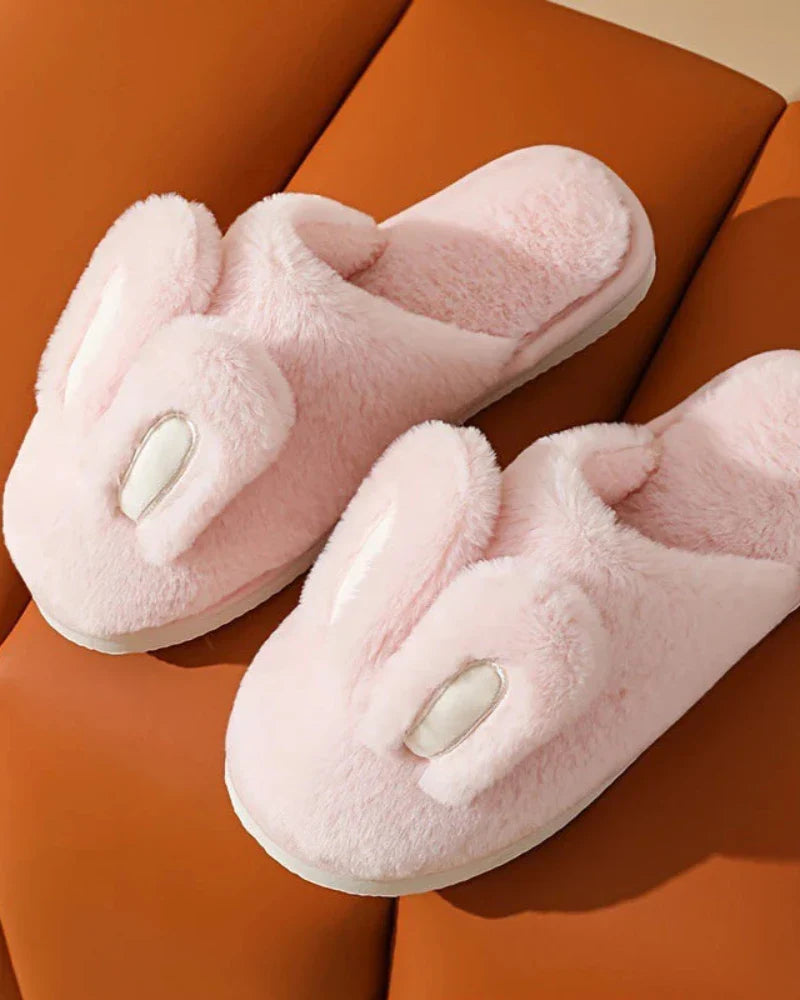 Chaussons moelleux avec oreilles