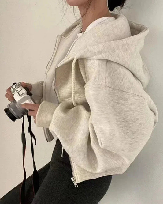 Sweat à capuche oversize zippé