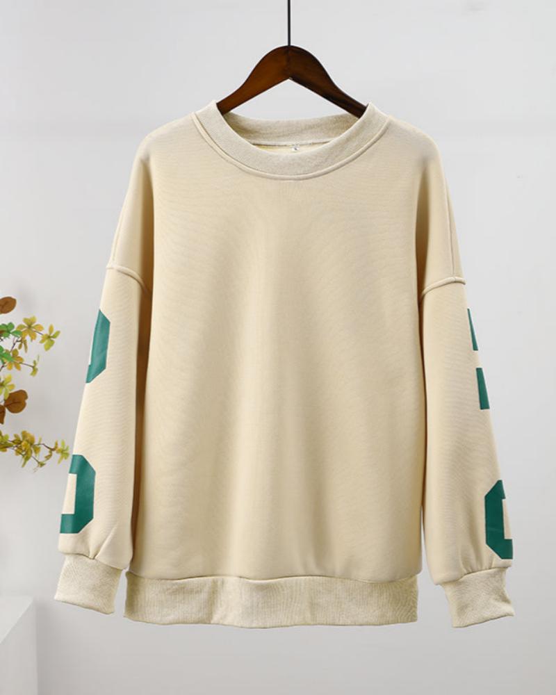 Sweat-shirt oversize à col rond