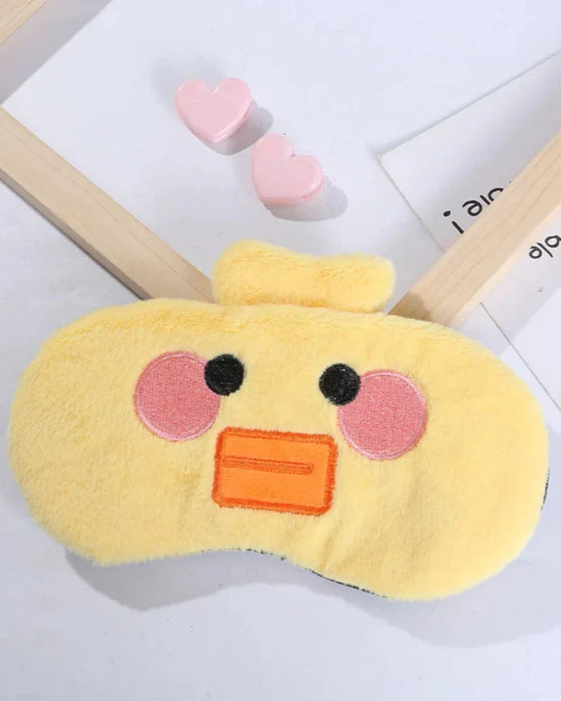 Masque de sommeil en peluche en forme d'animaux