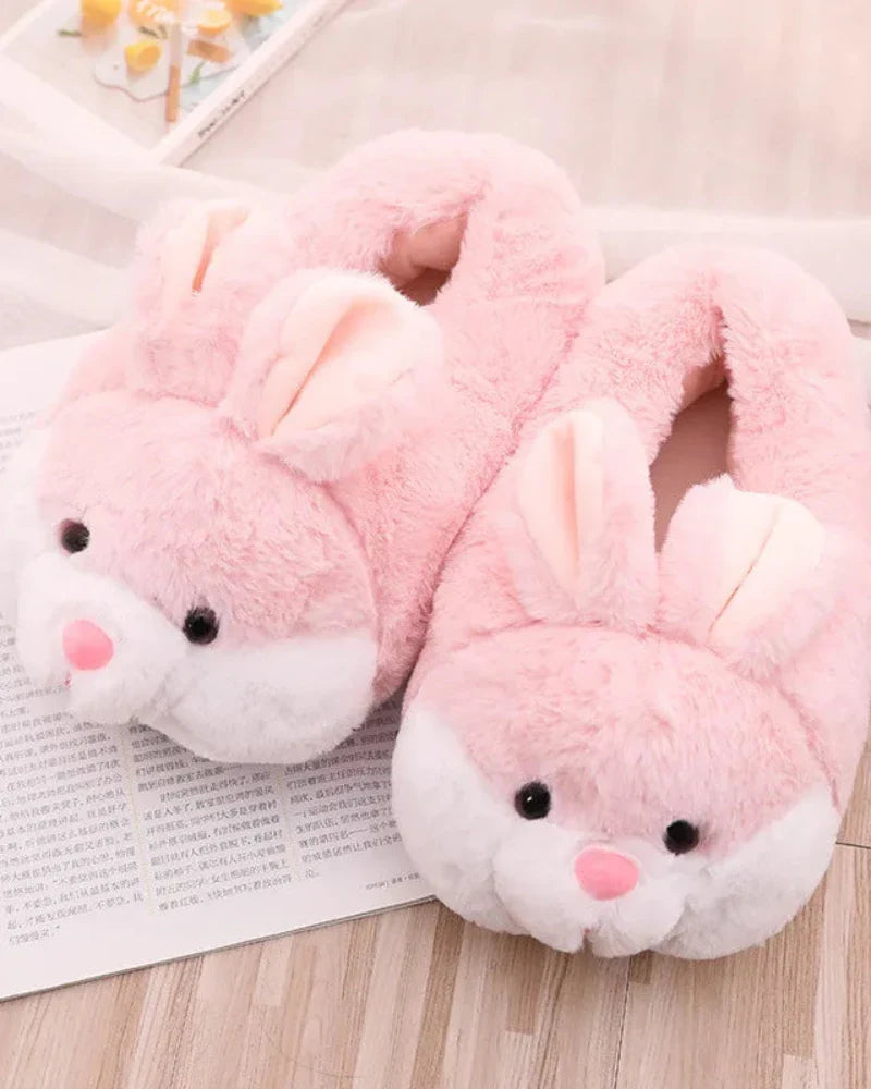 Chaussons en peluche lapins
