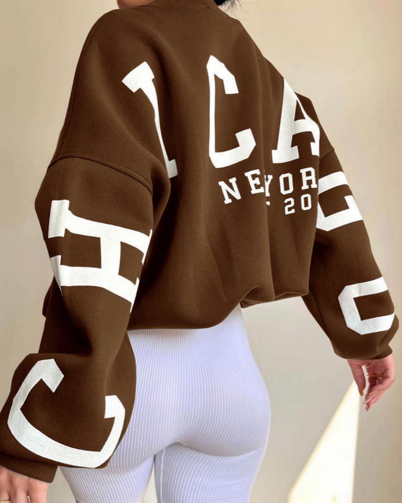 Sweat-shirt oversize à col rond