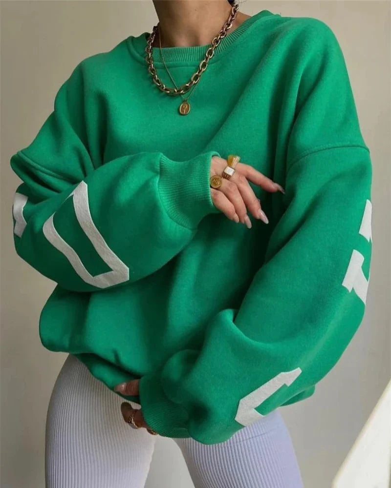 Sweat-shirt oversize à col rond