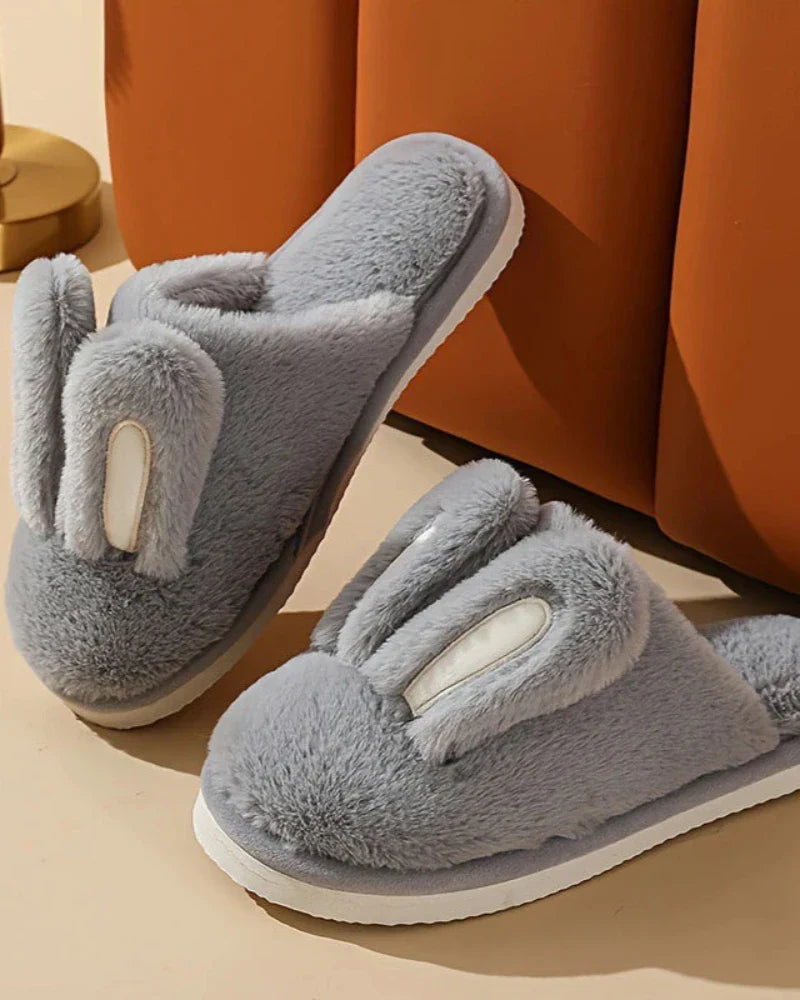 Chaussons moelleux avec oreilles