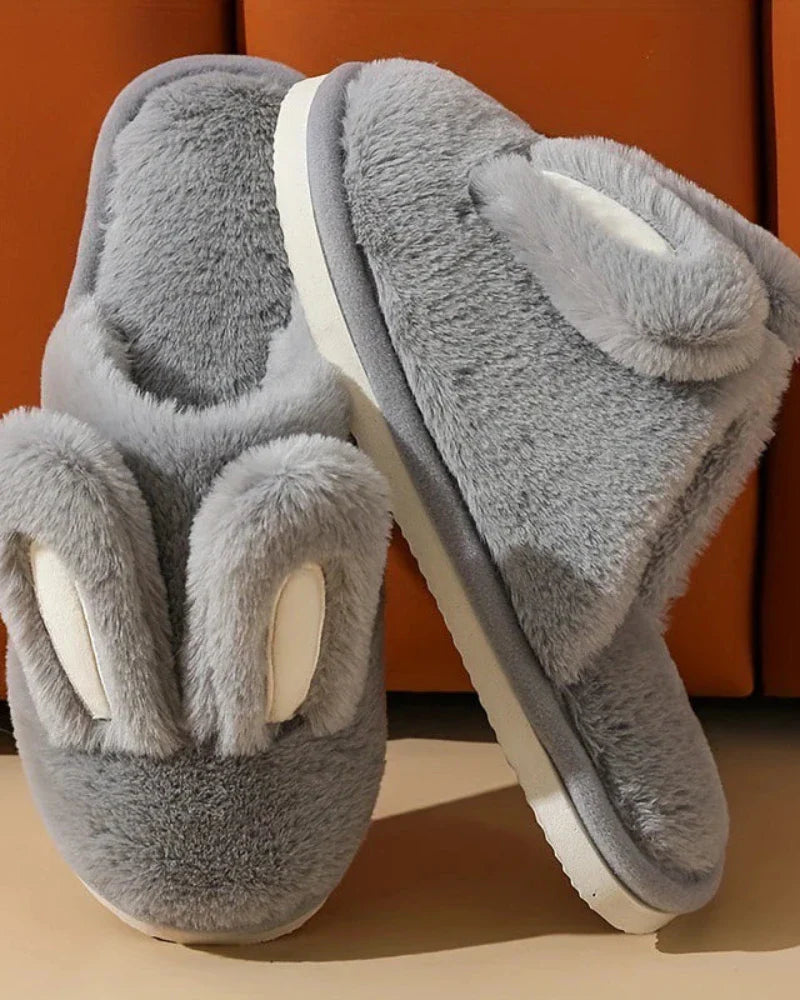 Chaussons moelleux avec oreilles