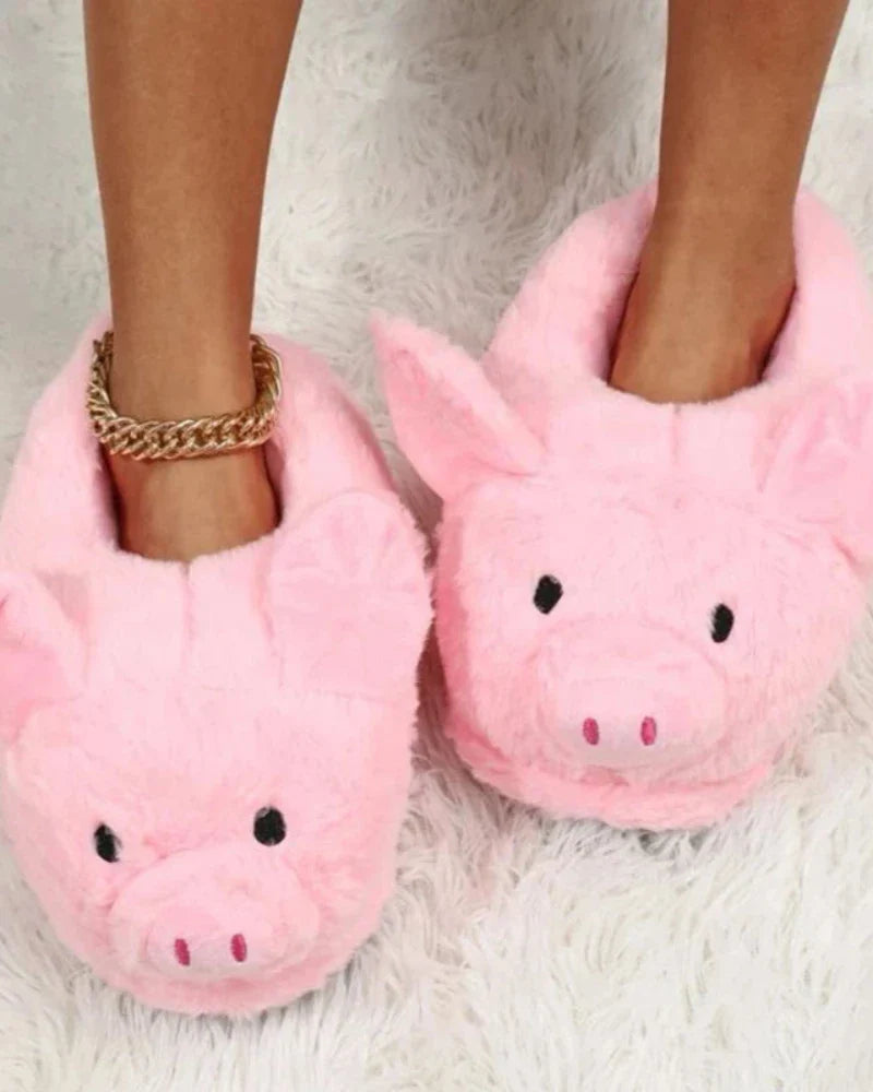 Chaussons en forme de cochon