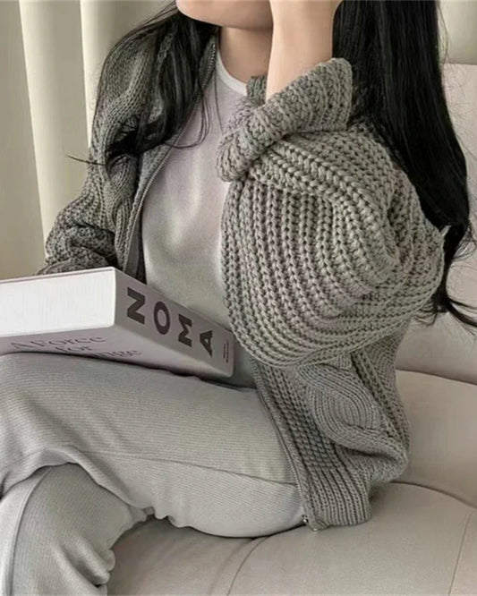 Sweat-shirt oversize zippé
