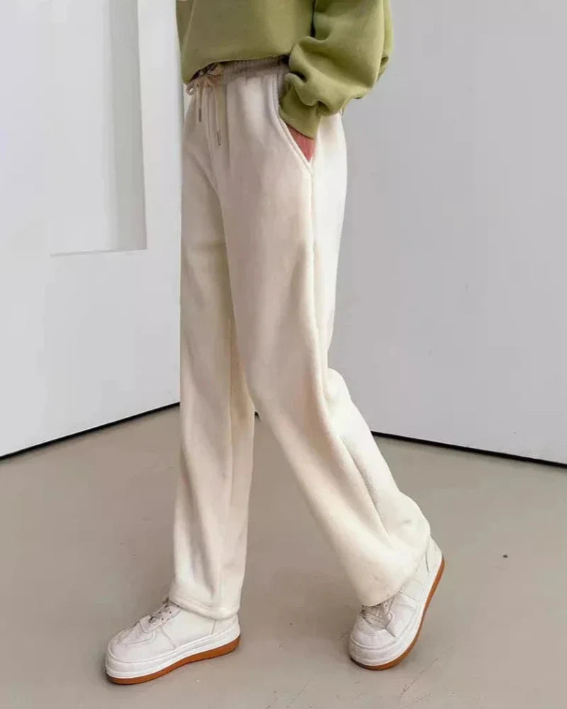 Pantalons confortables doublés avec des jambes larges
