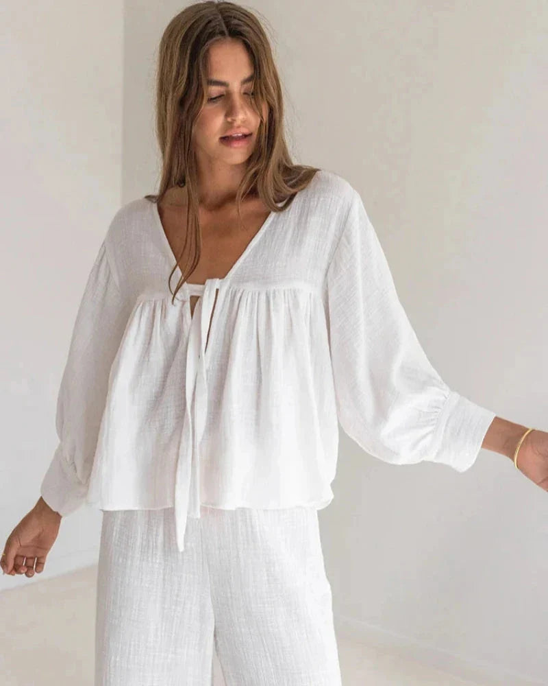Ensemble long en mousseline pour la maison