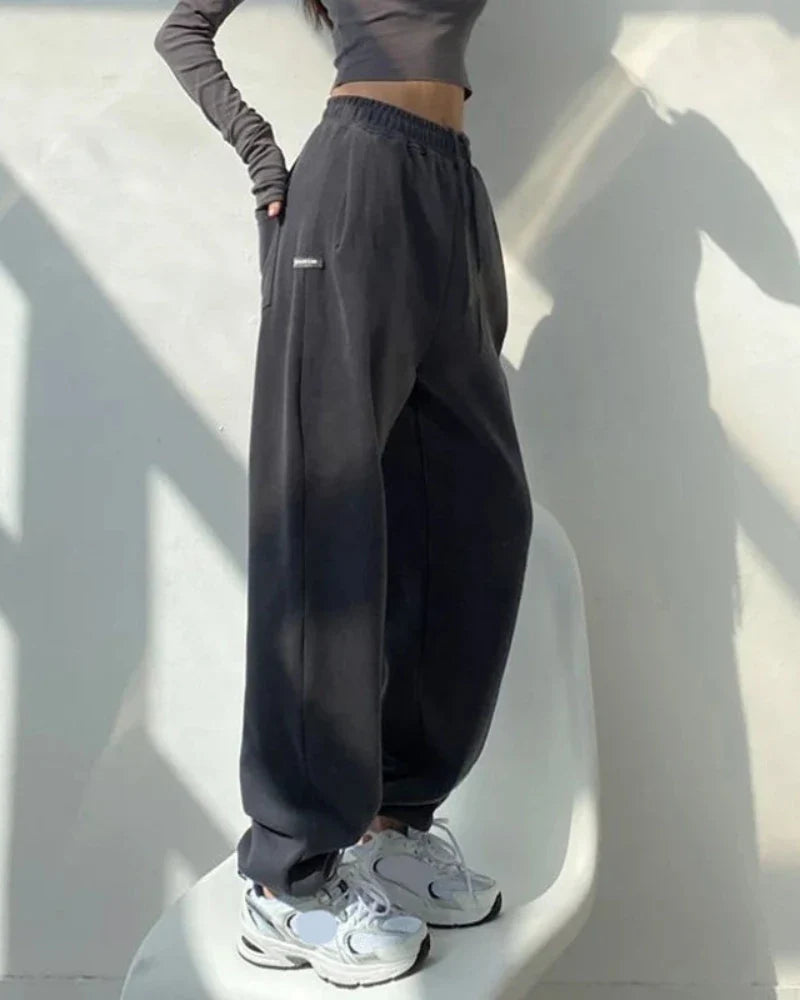 Pantalon large en velours côtelé à jambes larges