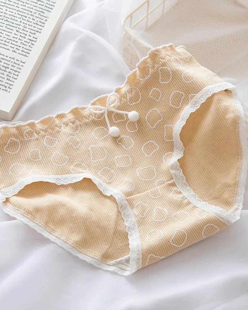 Culotte rayée avec un nœud décoratif