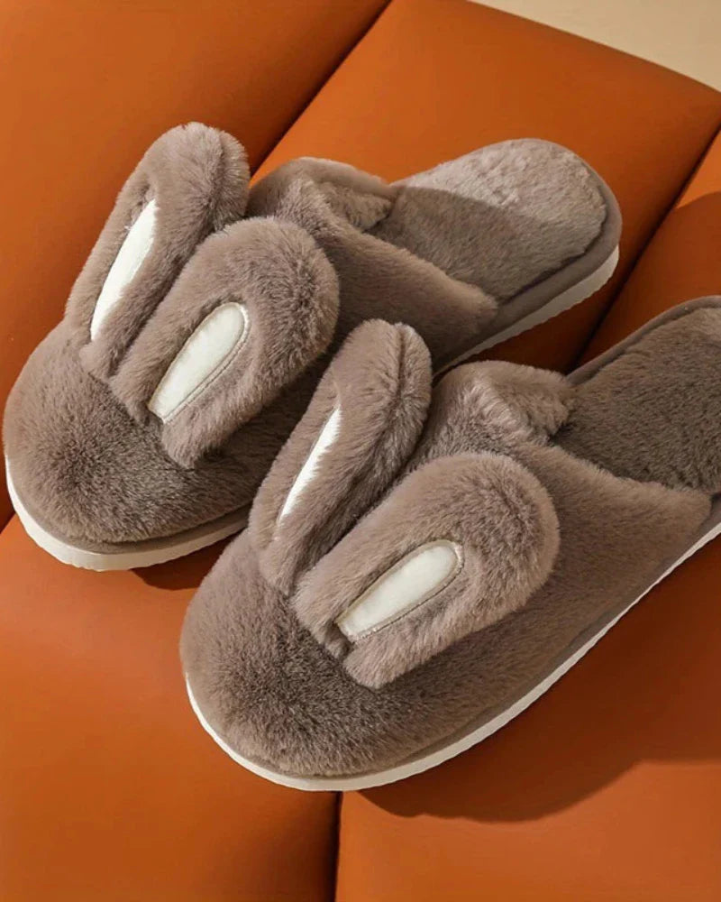 Chaussons moelleux avec oreilles