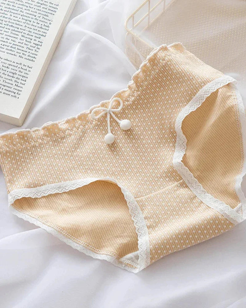 Culotte rayée avec un nœud décoratif