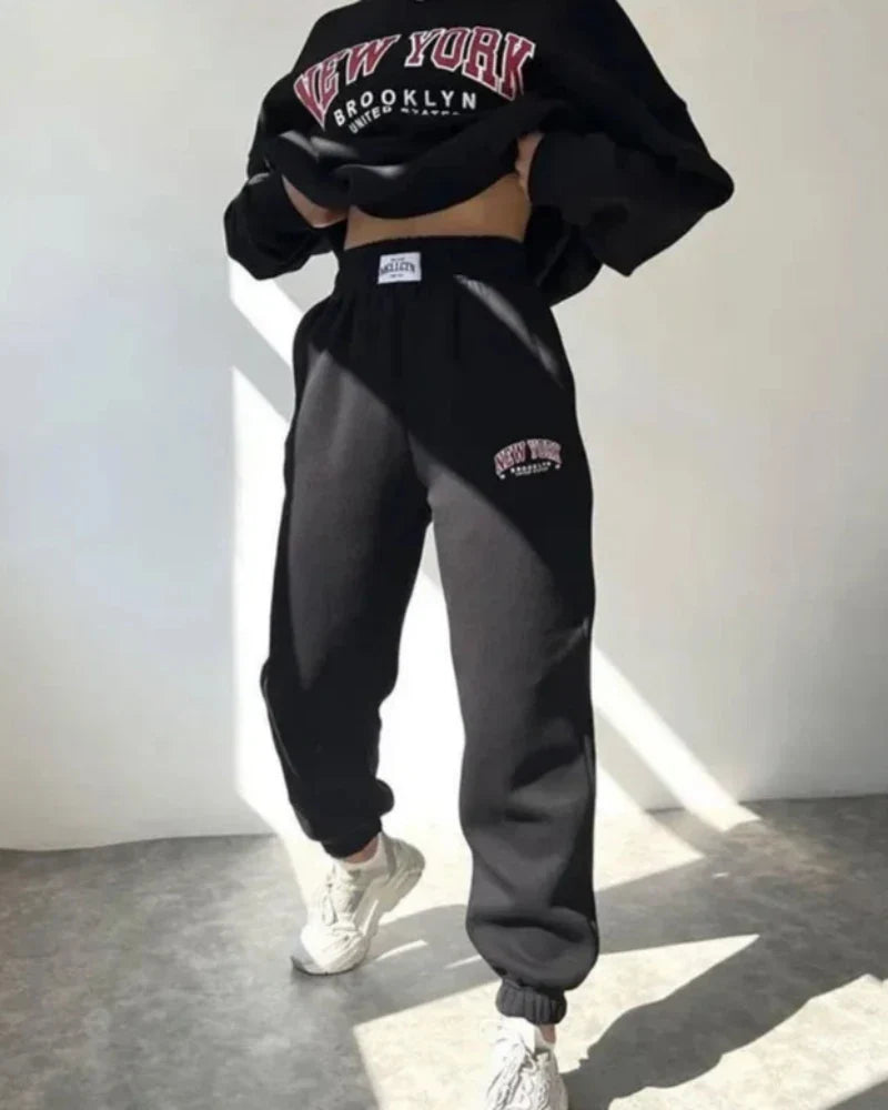 Sweat oversize décontracté avec inscription New York