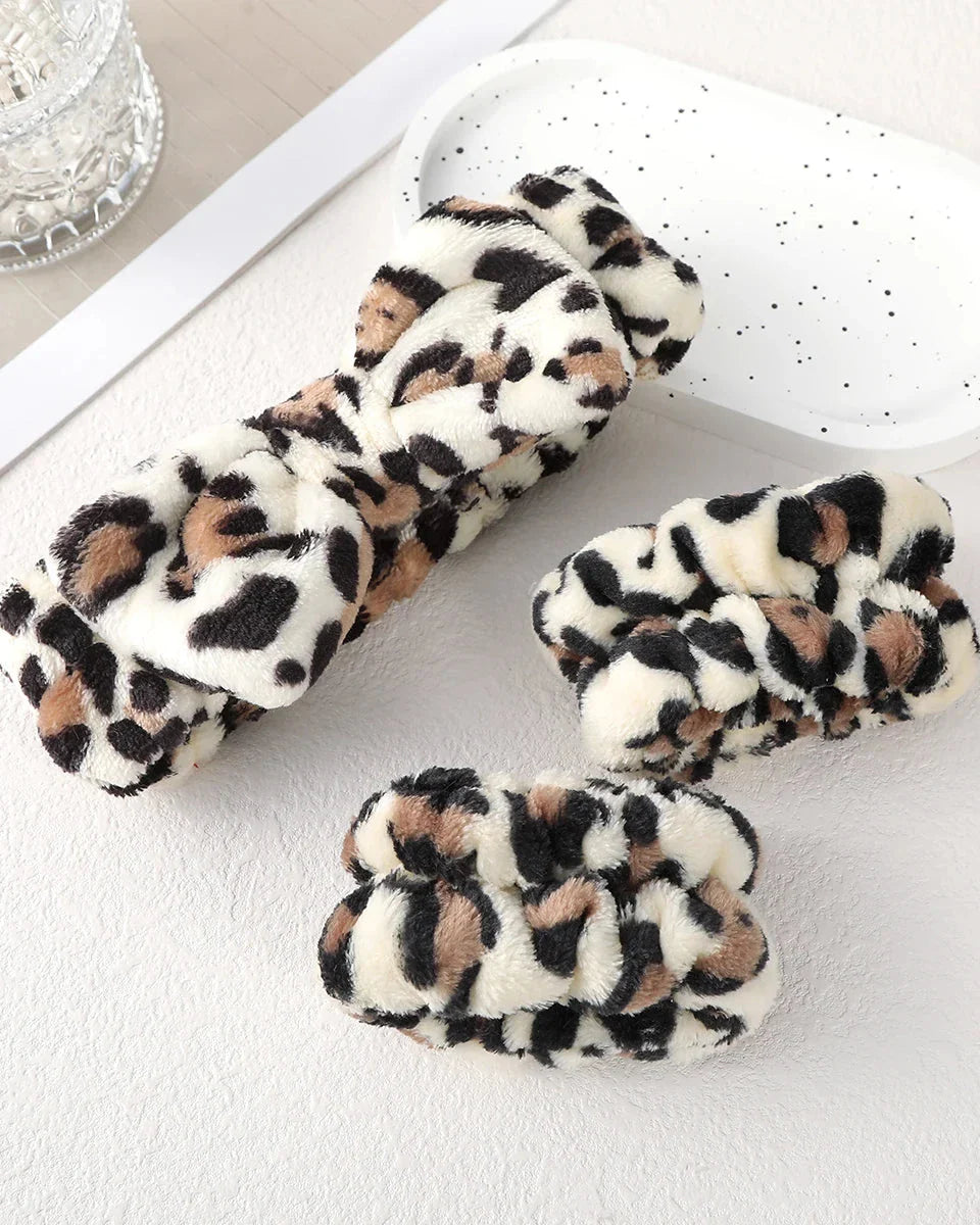 Bandeau en peluche avec nœud