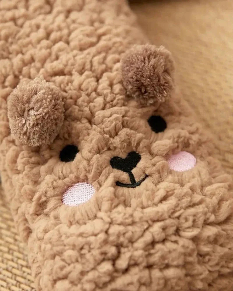 Chaussettes en peluche ours