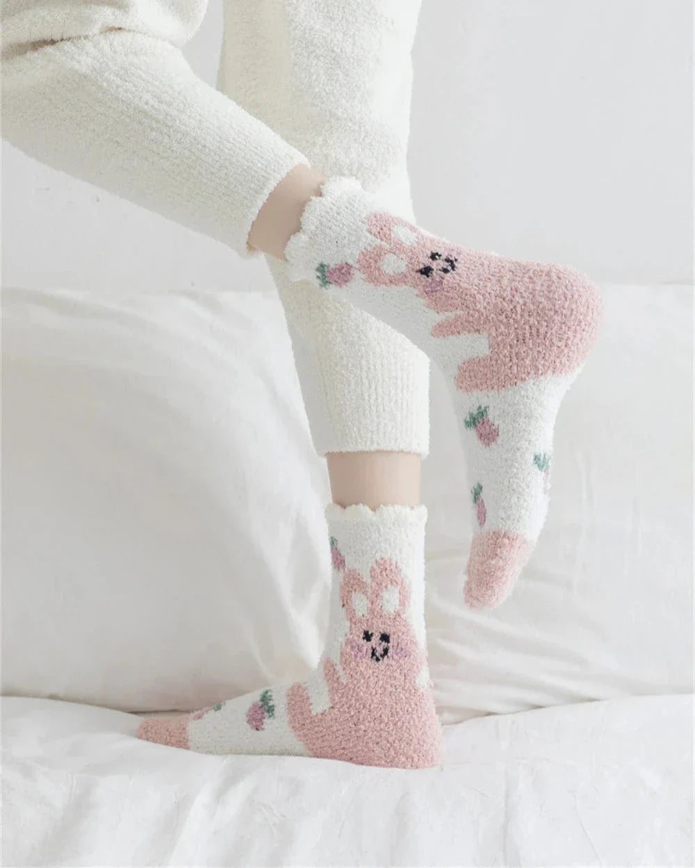 Chaussettes longues chaudes et pelucheuses
