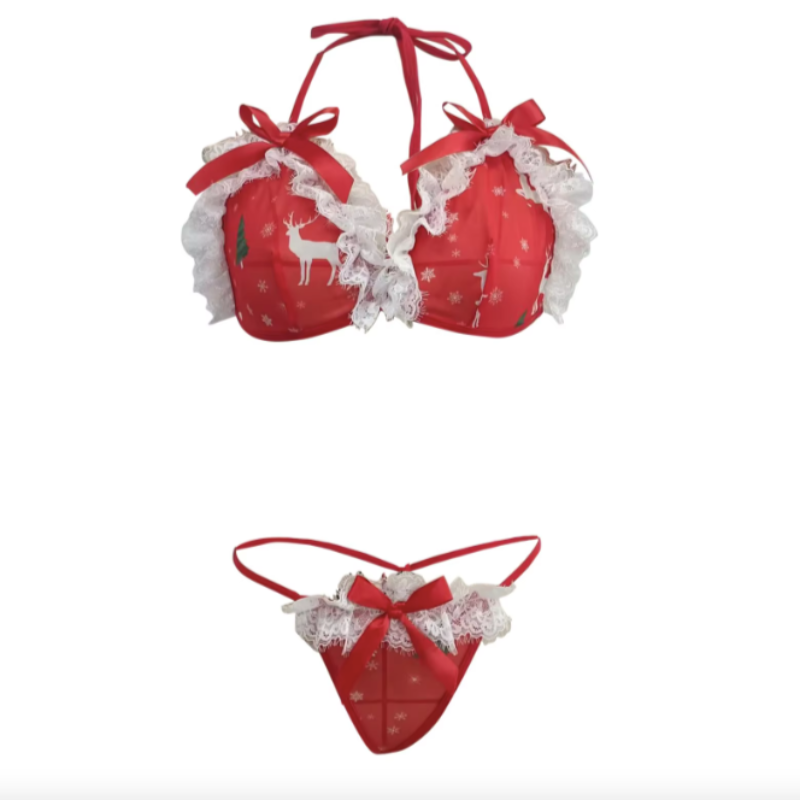 Ensemble de lingerie de Noël avec peignoir