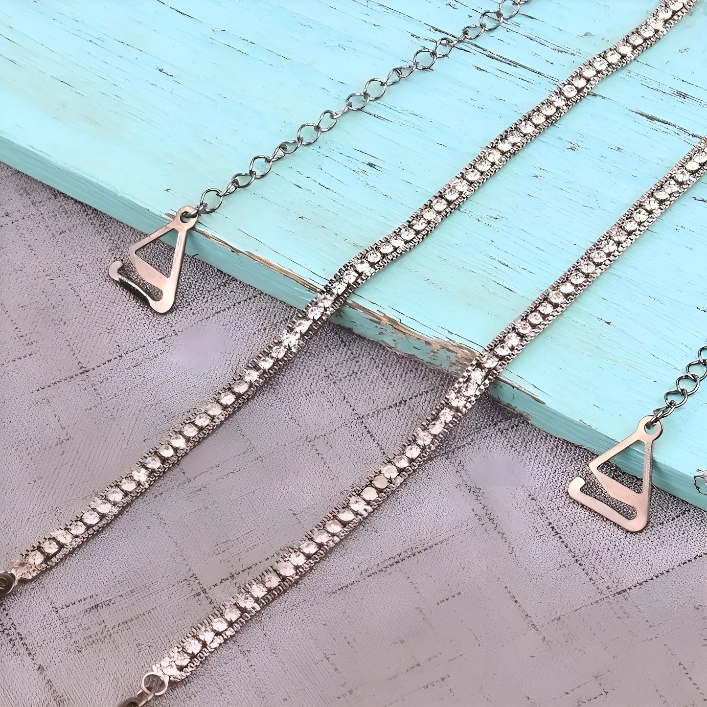 Argent Bretelles de soutien-gorge décoratives