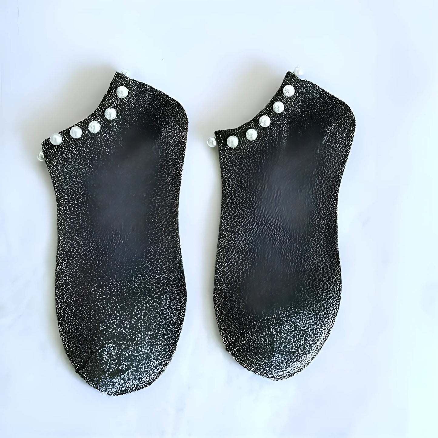 Argent Chaussettes ornées de perles pour femmes