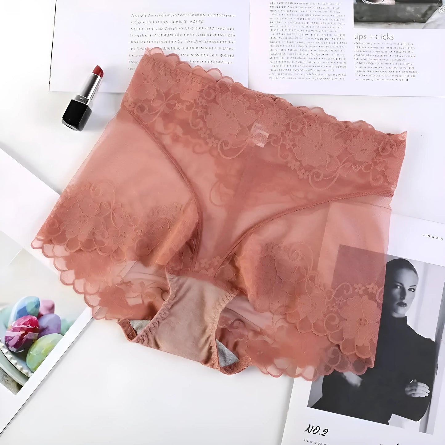 Auburn Shorts en boxer transparents pour femmes
