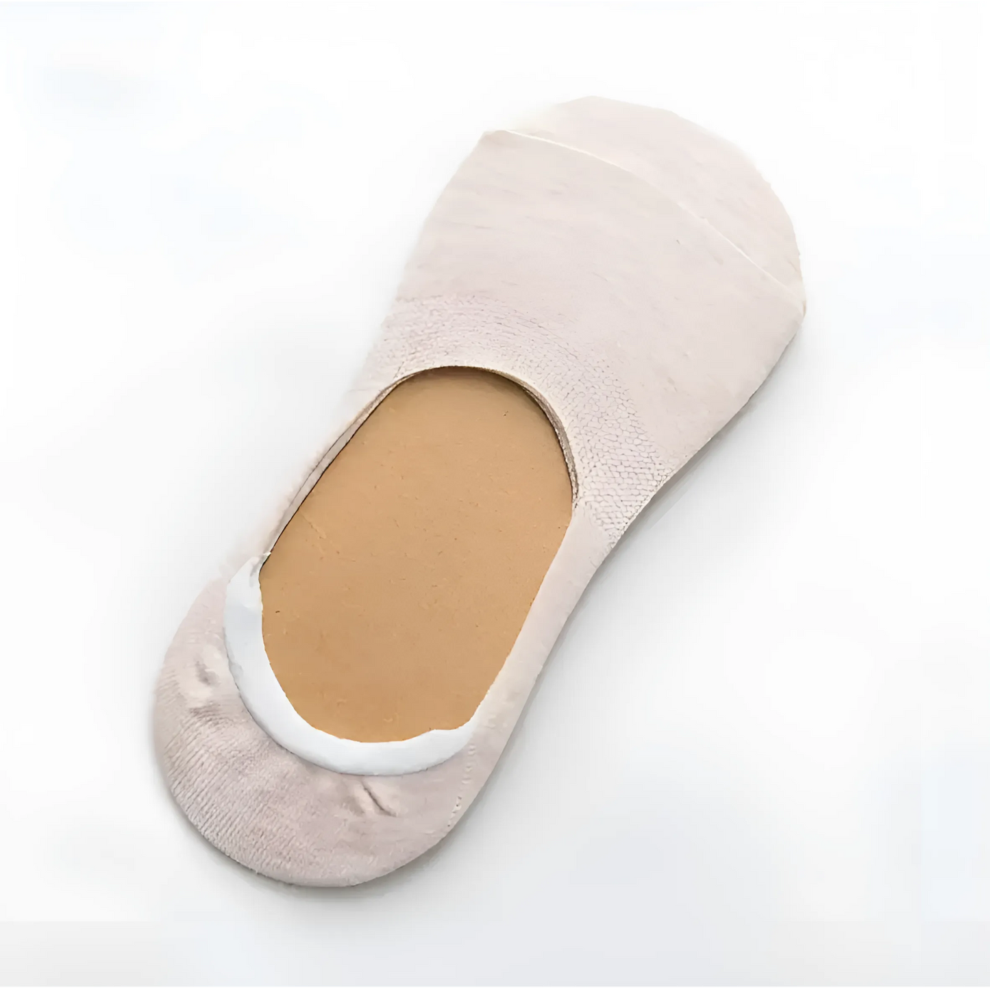 Beige 5 paires de chaussettes de cheville colorées pour femmes