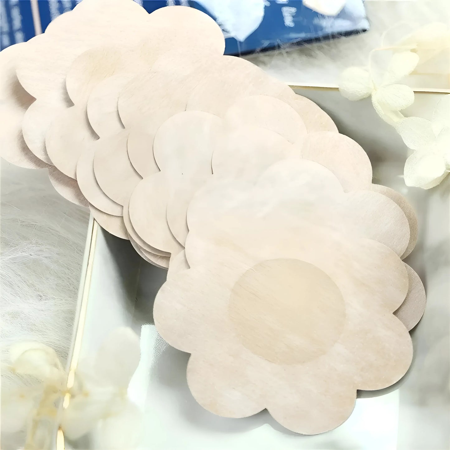 Beige Autocollants de couverture de mamelons classiques - Ensemble de 5 paires