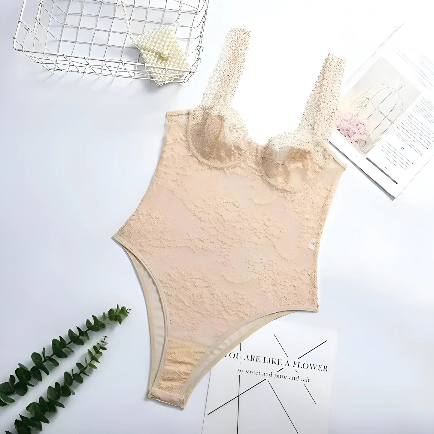 Beige Body en dentelle sensuel