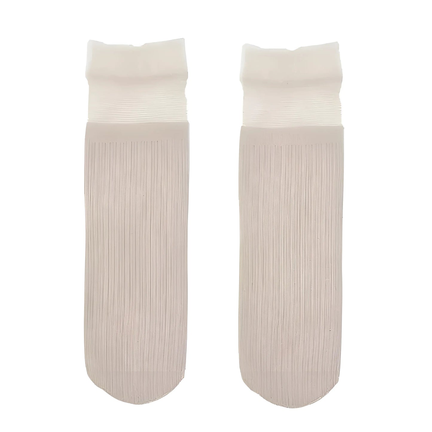 Beige Chaussettes de cheville pour femmes avec bord en mesh