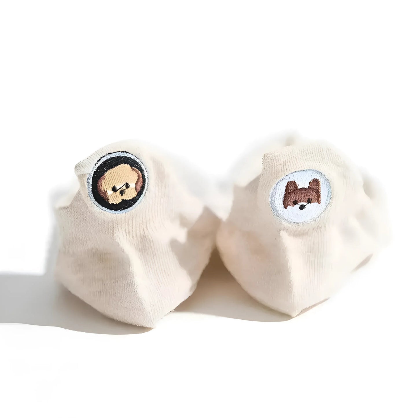 Beige clair Chaussettes pour femmes avec talon allongé