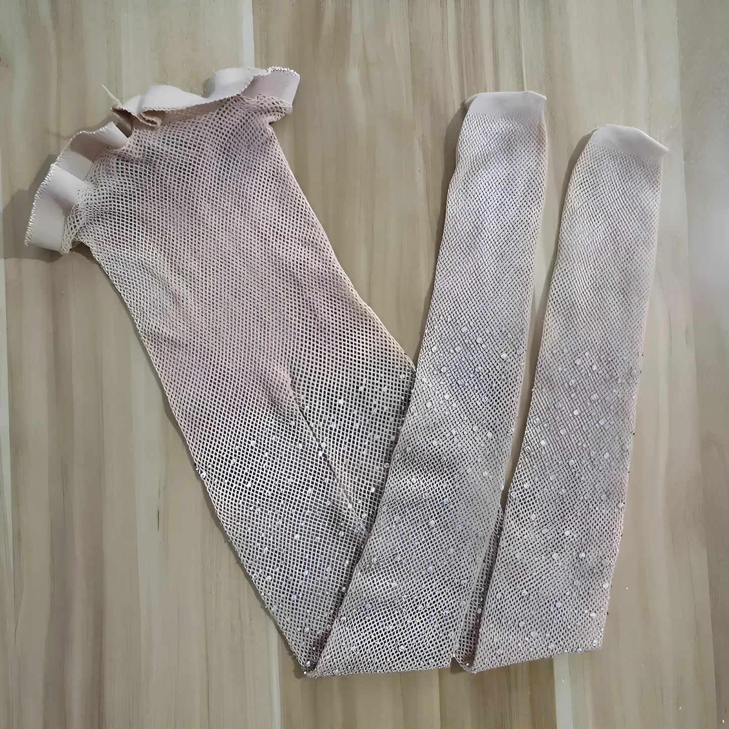 Beige Collants brillants