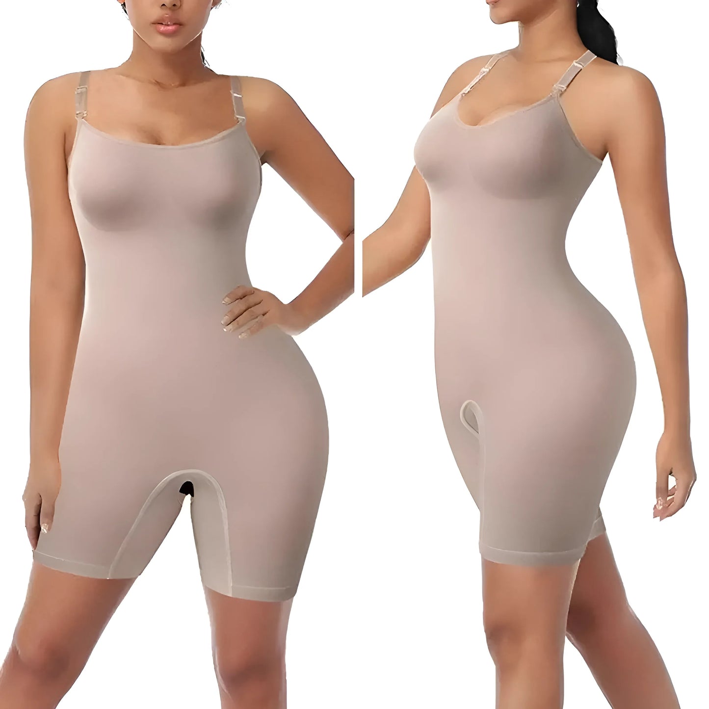Beige Combinaison slim à bretelles