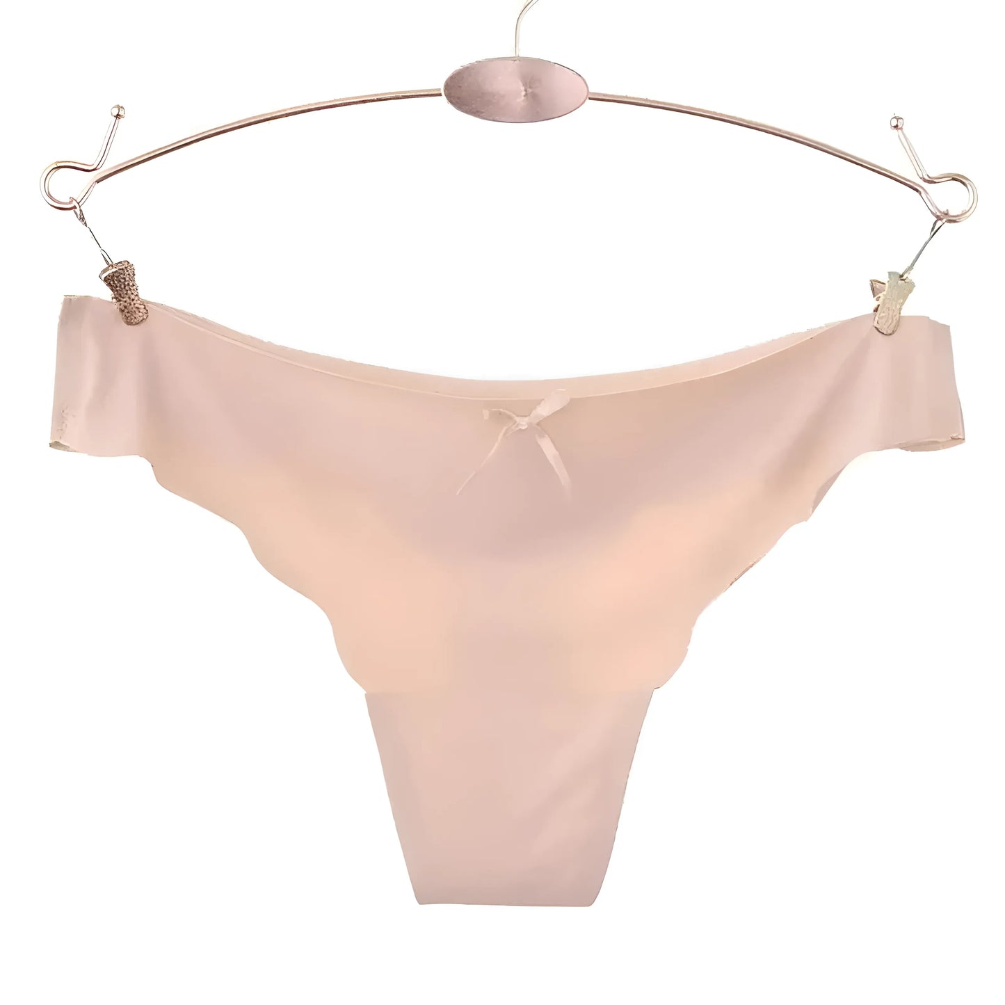 Beige Corde sans couture avec finition ondulée