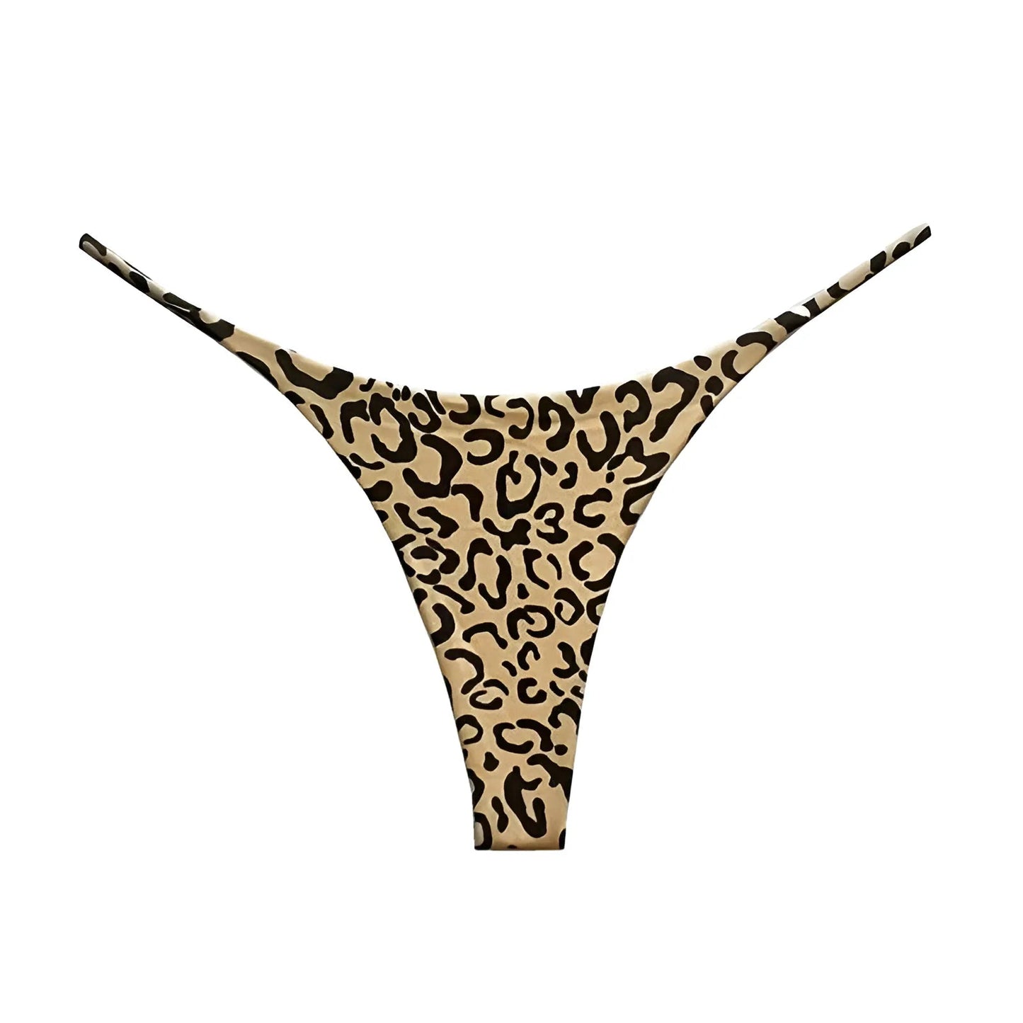 Beige Cords en imprimé léopard découpé