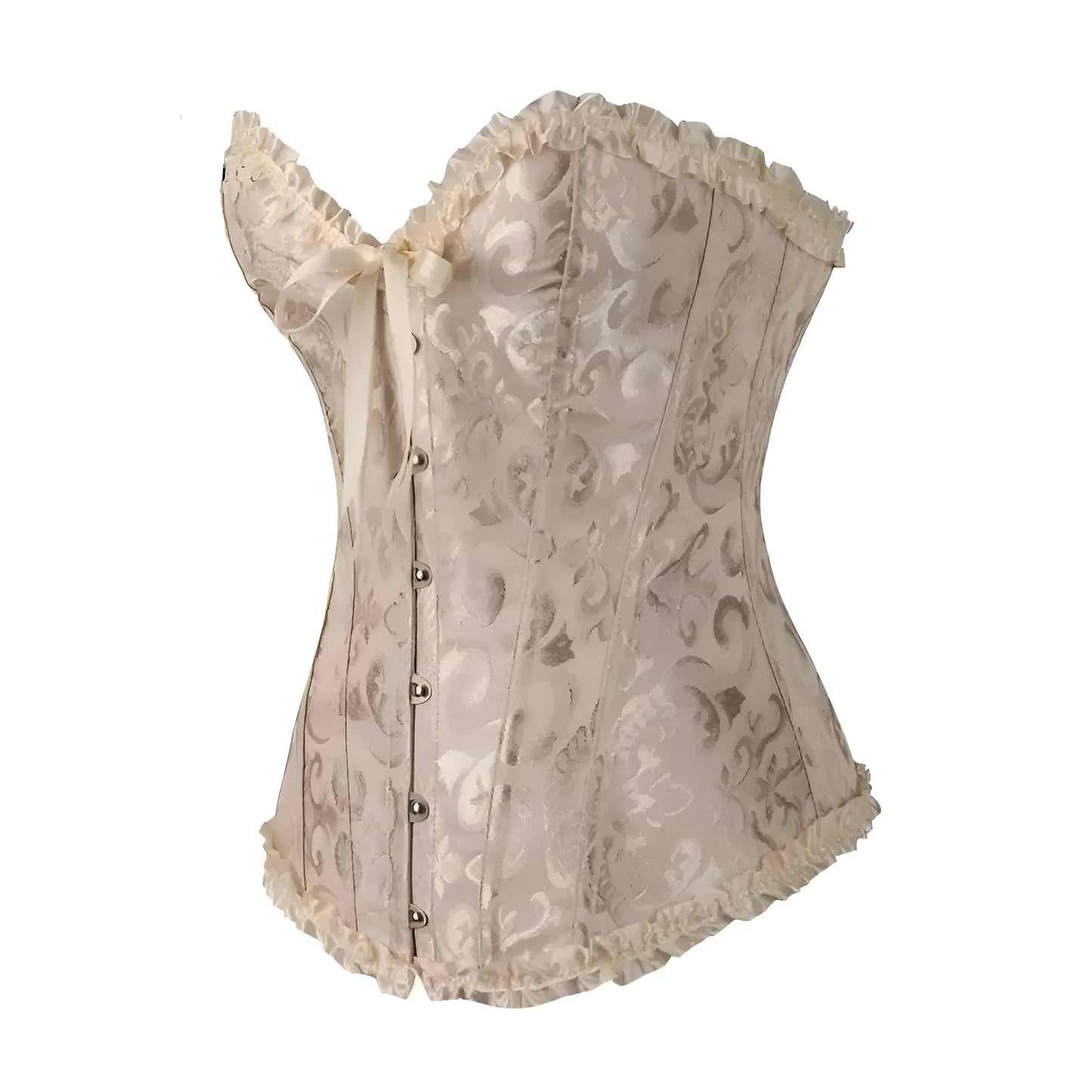 Beige Corset en dentelle avec liens